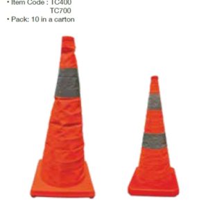 Fold Away Traffic Cone – With Reflective Tape