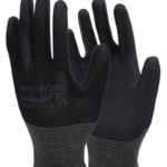 KARAM, PROKUT – Black Polyester Liner 13 Gauge with Black PU Coating Safety Gloves