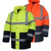 Two Tone Parka Jacket Hi‑Vis Reflective Orange/Navy Lime/Navy S‑3XL EN ISO20471