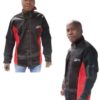 Pioneer A023-L Premium Welders Jacket Leather Sleeves Black/Red L–3XL