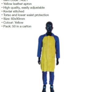 Yellow Leather Apron 60x90mm