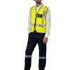 Pioneer Air Field Waist Coat Hi-Vis Safety Yellow S–5XL