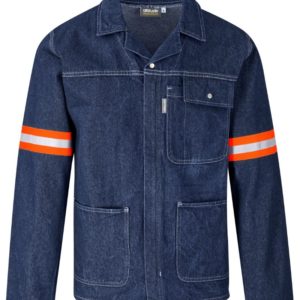 Cast Premium 100% Cotton Denim Jacket WITH ORANGE REFLECTIVES