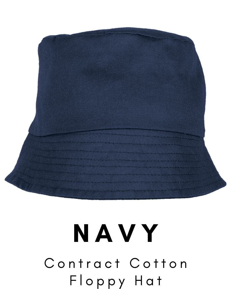 Contract Cotton Floppy Hat (Navy)