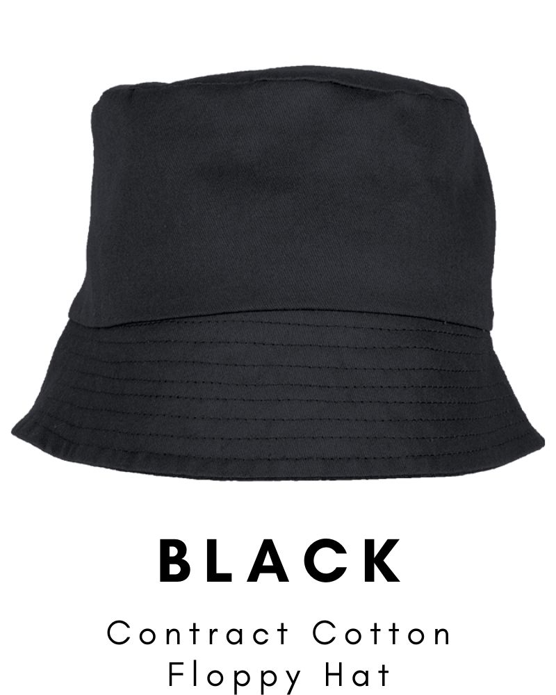 Contract Cotton Floppy Hat (Black)
