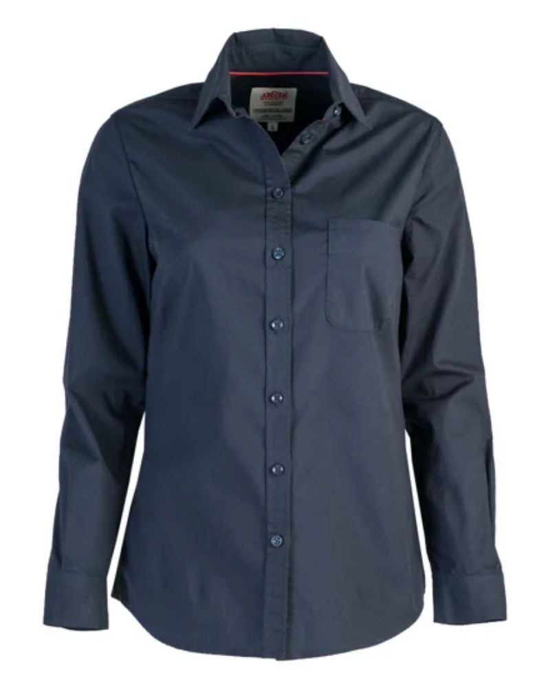 Blue work shirt clearance womens