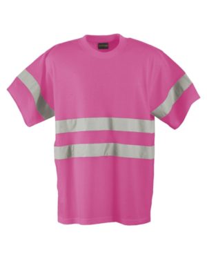 Unisex 150g Poly Cotton Safety T-Shirt with tape