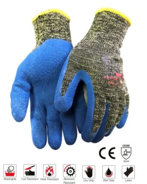 Cut Master Plus Glove Cut Lv5, Crinkle Latex Palm