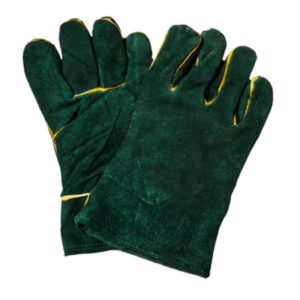 2.5″ Green Lined Wrist Length Leather Gloves