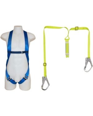 Basic Harness (SC2) Adjustable Energy absorbing lanyard with 2 scaffold hooks