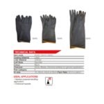 Black Industrial Rubber Glove Smooth Palm 35Cm