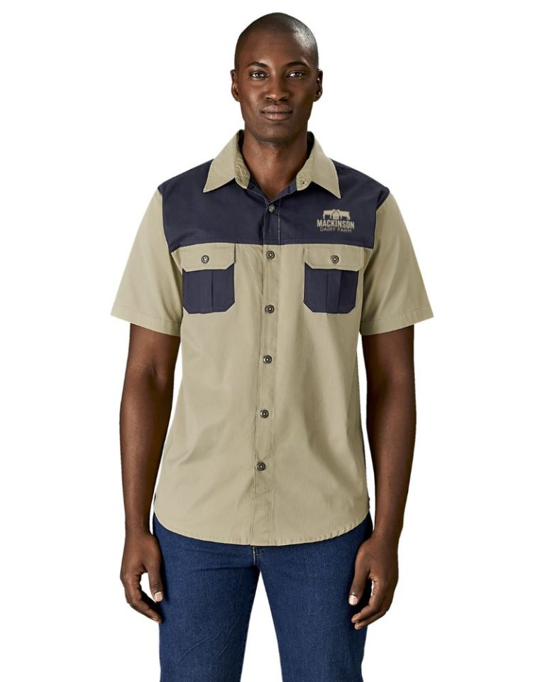 Mens Short Sleeve Serengeti 2-Tone Bush Shirt - ZDI - Safety PPE ...