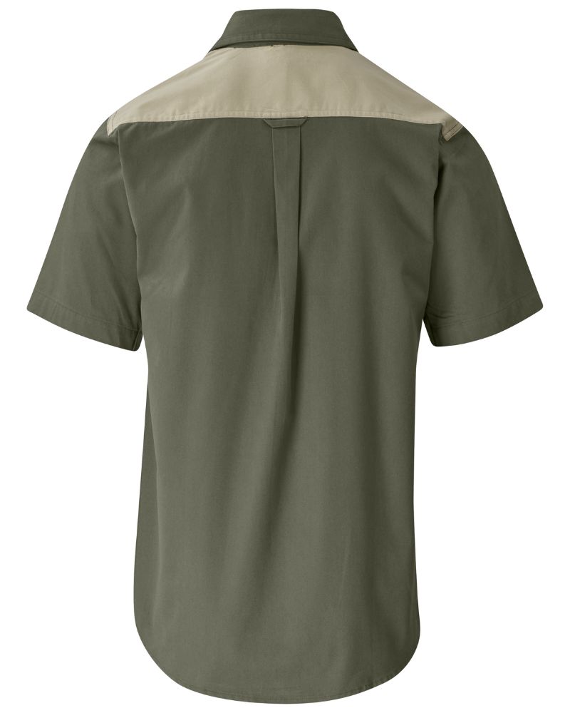Mens Short Sleeve Serengeti 2-Tone Bush Shirt - ZDI - Safety PPE ...