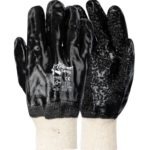 Pioneer Black Chip Palm Pvc Knit Wrist Glove
