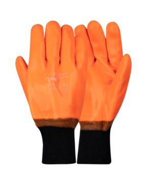 Pioneer Orange Freezer Glove Knit Wrist High Visibility