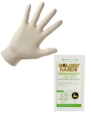 Surgical Sterile Powder Free Latex Gloves per box of 50 pairs