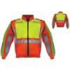 WATT Collar Jacket Orange Lime Long Sleeve