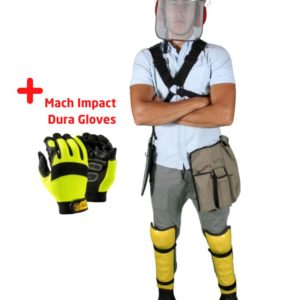Brush Cutting Kit, Includes Helmet, Harness, Vibration Gloves, Pouch and Fibreglass Shin Guards