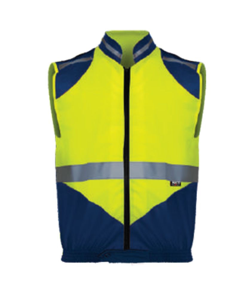 High Visibility Blue and Lime Safety Vest - locally manufactured
