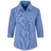Ladies 3/4 Sleeve Micro Check Shirt