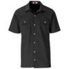 Amrod Wildstone Short Sleeve Shirt Cotton Twill Black S-5XL
