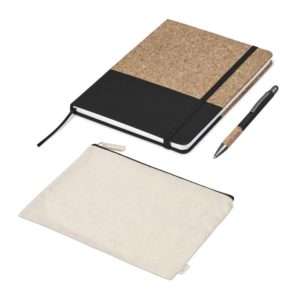 Okiyo Denki A5 Hard Cover Notebook Gift Set -Black