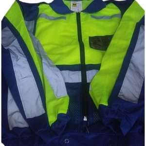 Metro Reflective Jacket with Detachable Sleeve – Lime and Navy