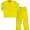 Graftex-245 65/35 polycotton Yellow Conti-suits with reflectives