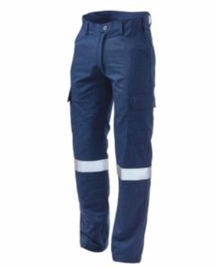 ATPV ARC 9Cal Modacrylic Navy Blue Cargo Pants With Silver Reflective Tape