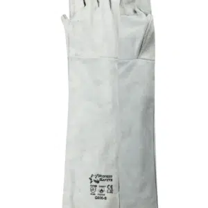 Pioneer 16″ Chrome Leather Glove Double Palm Grey EN388
