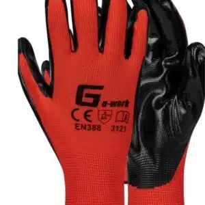Pioneer Go‑Work Nitrile Palm Glove Red EN388 CE