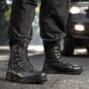 Kaliber Tactical Boot UK 3–13 Black, Leather, Slip‑Resist & Shock‑Absorb