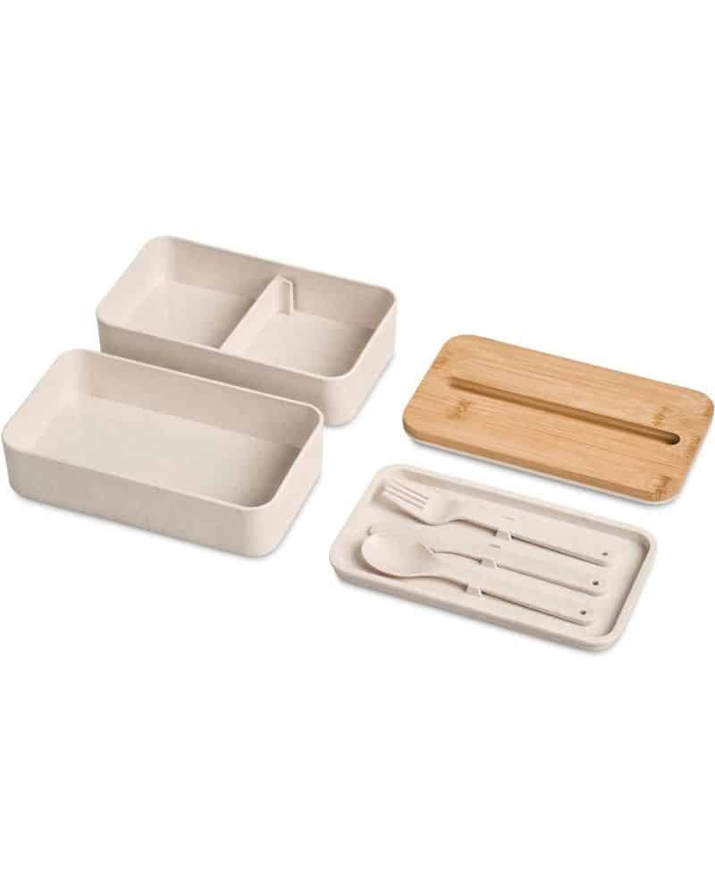 Okiyo Dura Wheat Straw & Bamboo Lunch Box Set - Image 2