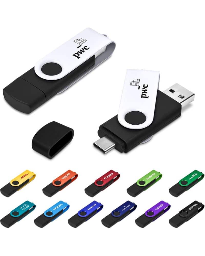 Shuffle Gyro Black Flash Drive – 8GB