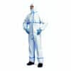 Tyvek 600 Plus Hooded Coverall XS–7X White/Green, Taped Seams & Thumb Loops