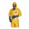 DuPont Tychem 2000 C Hooded Chemical Coverall Yellow Elastic Face