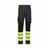 Rebel Hi-Viz Tech Gear Trousers Gun Metal & Lime, UK28‑48