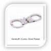 2 Links Handcuff Double Lock Silver Plated