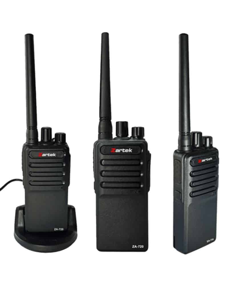 ZA-720 UHF handheld transceiver (incl radio, detach antenna, cradle charger, Battery, belt clip)