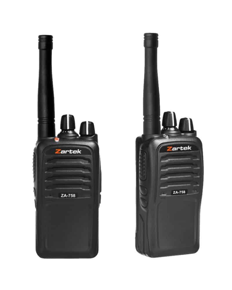 ZA-758 - PMR UHF Handheld Transceiver with direct plug-in Charger adaptor. Multifunction VOX, scrambler