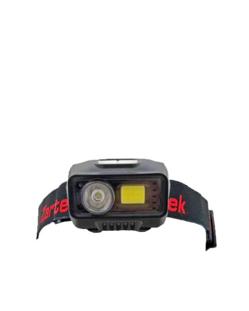 Zartek Headlamp LED 550lm, Focus & Flood LEDs, USB cable type C Rechargeable, Li-ion battery, Hand Sensor, Dimmer Function
