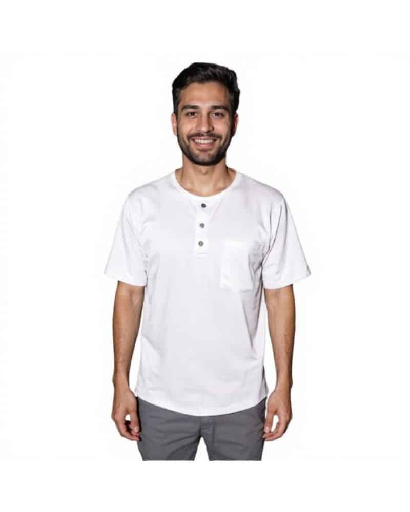 Maasai Buttoned Round Neck Scrubs Men's - Image 4