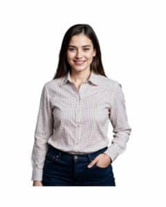 Branford Red & Blue Check Lounge Shirt Ladies
