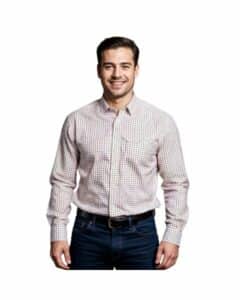Branford Red & Blue Check Lounge Shirt Men's