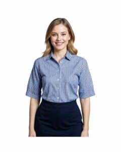Branford Blue & White Check Blouse Ladies