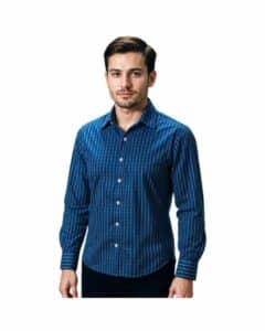 Branford Royal Blue & White Check Lounge Shirt Men's