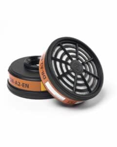 Dromex A2-EN Twin Filter A2 Gas Black NRCS/8072/0414 Only Compatible With EN302 Twin Mask