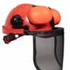 Pioneer H017 Chainsaw Helmet Mesh Visor Red/Black SABS