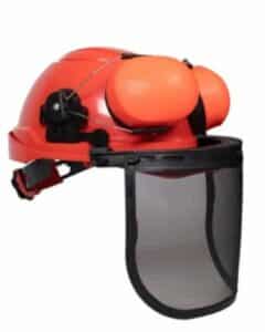 Pioneer H017 Chainsaw Helmet Mesh Visor Red/Black SABS