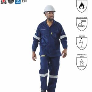Dromex Poseidon 220 Reflective Work Pants Navy Blue